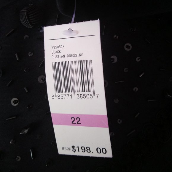 Nwt $198 DUÉ PER DUÉ  Beaded Evening Jacket Sz 22W - Picture 6 of 7